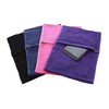 aztex Deluxe Cotton Gym Towel with Zipped Pocket, 30cm x