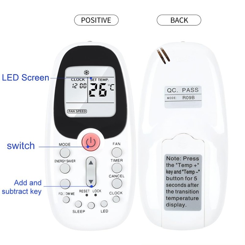 PZL New AC Replacement Remote Control for Arctic King Midea