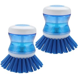 U Chef Set de 2 Cepillo para Platos con Dispensador de Jabón de Cocina, Cepillo para Lavar Trastes de Cocina, Limpiador de Platos, Sartenes, Ollas Cepillo de Limpieza de Cocina