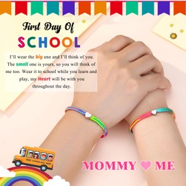 ORISPRE Back to School Bracelet Mommy and Me 1st First Day of School Mom Mother Daughter Bracelets Back to School Gifts