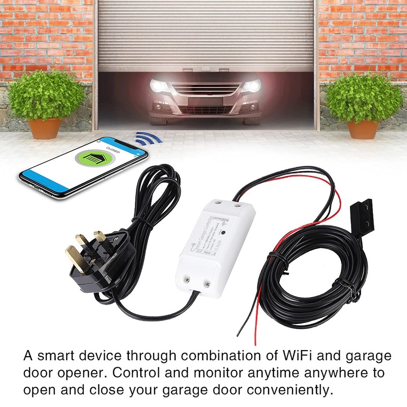 WiFi Garage Door Opener, Smart Garage Door Controller, Universal Multi-user