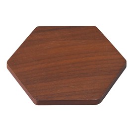 Santo 18595 Wooden Coaster 4.9 x 3.5 inches (10 x 9 cm), Hexagonal Walnut