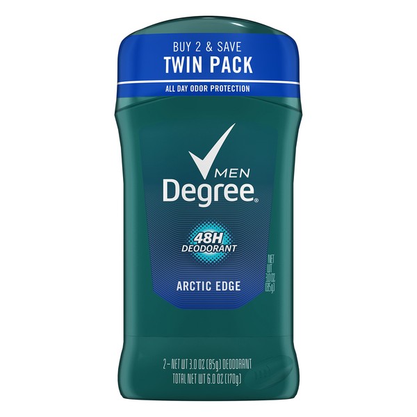 Degree Men Extra Fresh Deodorant, Arctic Edge, 3 oz, Twin Pack