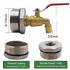 Rain Barrel Spigot Kit, 2 in Fine-Thread Adapter, Brass Valve