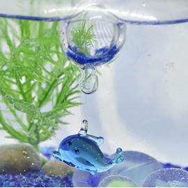 Falkart Cute Handmade Glasswork Float Dolphin Flower Width: 0.8 inches (20 mm) Ball: 0.8 inches (20 mm)