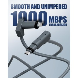 VANDESAIL for Starlink Replacement Cable Gen 2, Compatible Starlink Extension Cable V2, for Starlink Rectangular Satellite Gen 2 Waterproof Grey -45FT(13M)