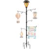LUJII 6.8FT Solar Shepherds Hooks for Outdoors, Decorative RGB Lights,