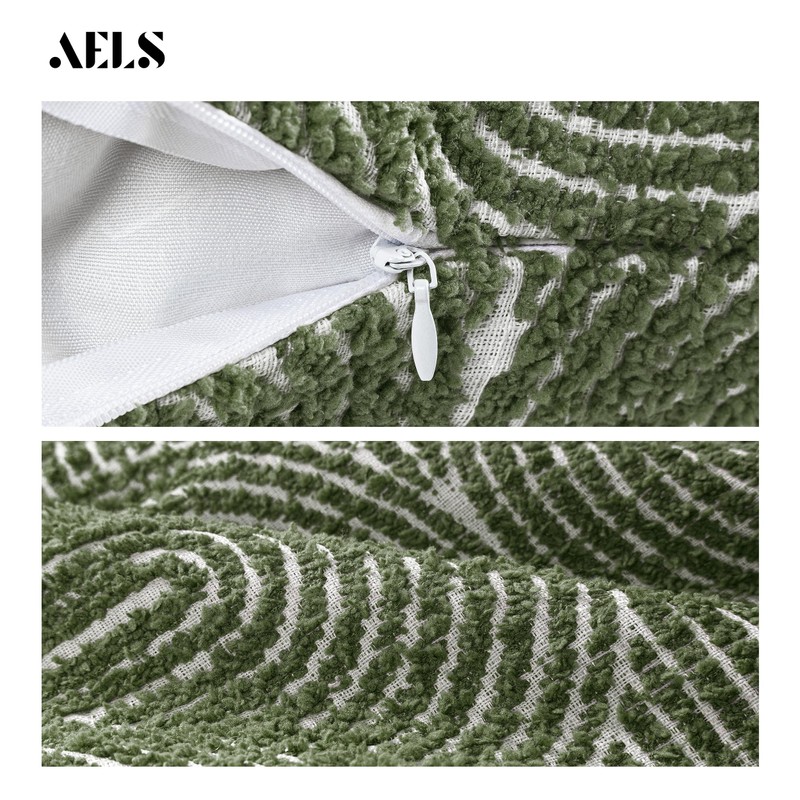 AELS Boho Decorative Textured Throw Pillow Covers 16x16, Modern Mid