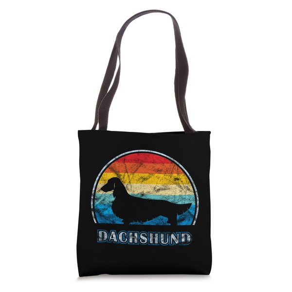 Longhaired Dachshund Vintage Design Dog Tote Bag