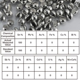 Dr.Fish 100 Pack Tin Split Shot Sinkers, Non Toxic Fishing Weight, Enviornmental Lead-Free Fly Fishing Line Sinkers Freshwater Saltwater Terminal Tackle 3/0