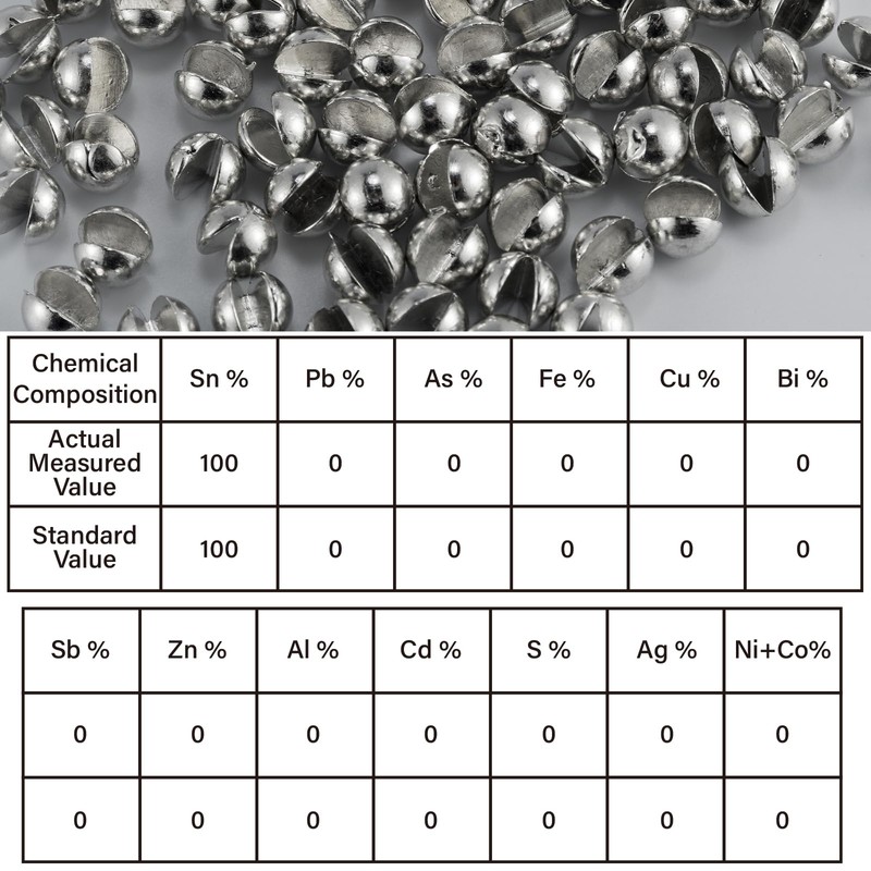 Dr.Fish 100 Pack Tin Split Shot Sinkers, Non Toxic Fishing