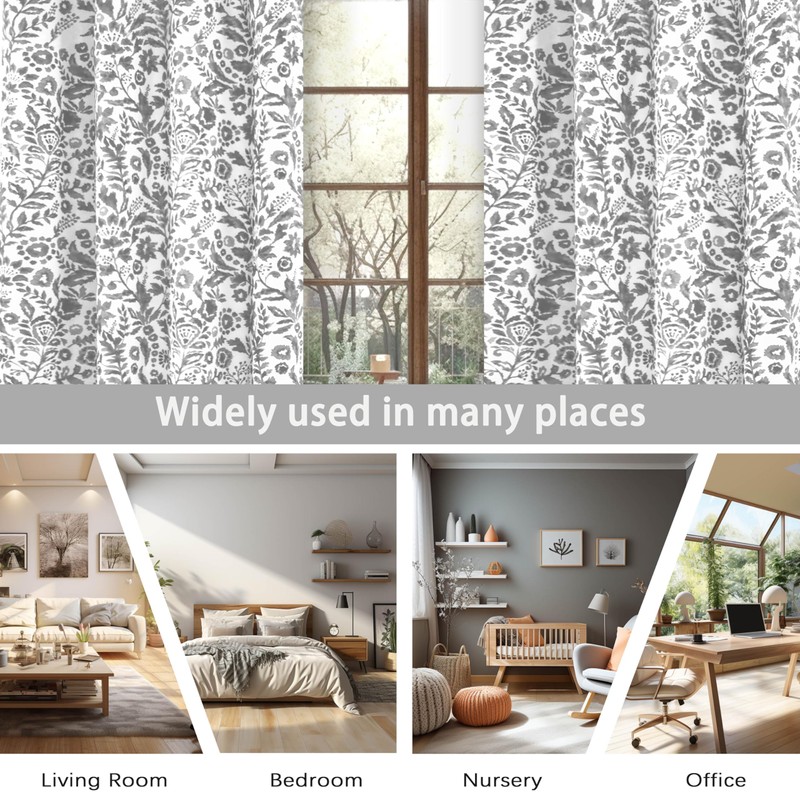 DriftAway Julia Watercolor Blackout Room Darkening Lined Thermal Insulated Energy