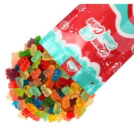 Assorted Flavored Gourmet Gummy Bear Mix - Mega Mix Fruity Gummy Bears Candy - Delicious Soft Textured Assortment, by Queen City Candy Cave (2 Pound)