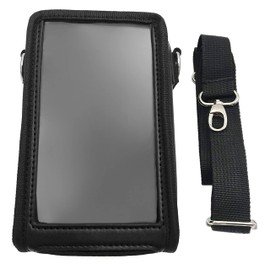 Square POS Device Carrying Case with Shoulder Strap and Hand Strap, Black