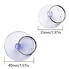 JianLing 20pcs Plastic Suction Cup with Ring Transparent Key Ring