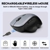 UrbanX Silent Wireless Mouse Bluetooth & 2.4Ghz, Rechargeable, Ergonomic Compatible