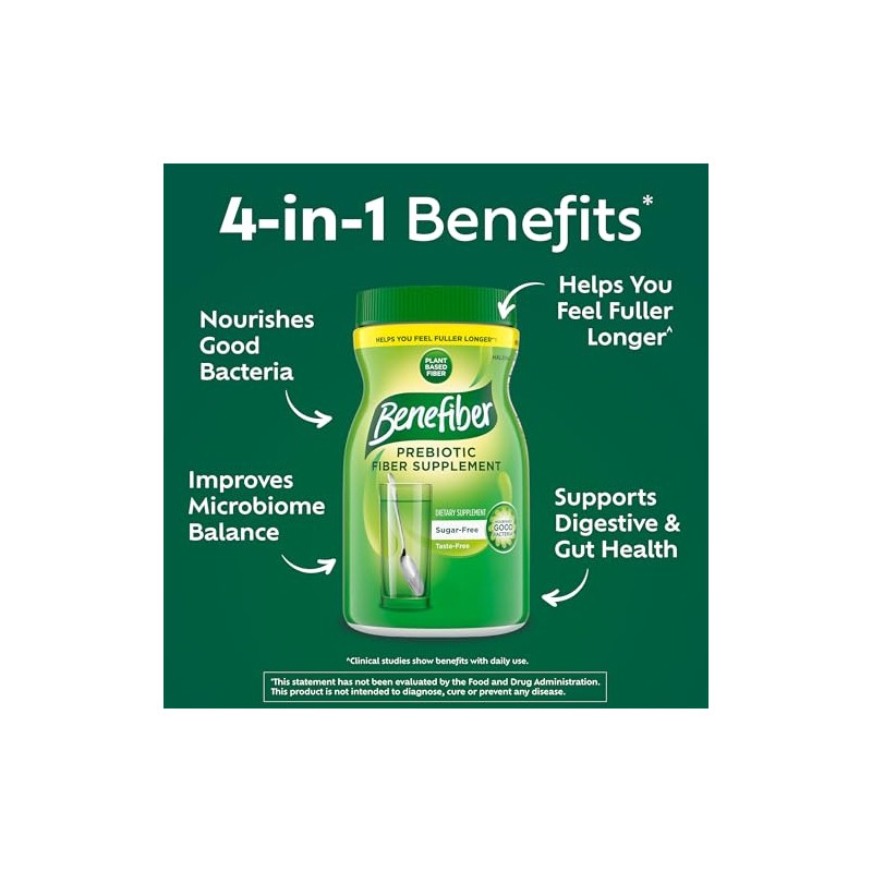 Benefiber | Suplemento de Fibra Prebiótica en Polvo, 500 g