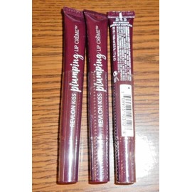 Revlon LOT OF 3 REVLON KISS PLUMPING LIP CREME 545 RICH BORDEAUX 0.25oz EACH SEALED
