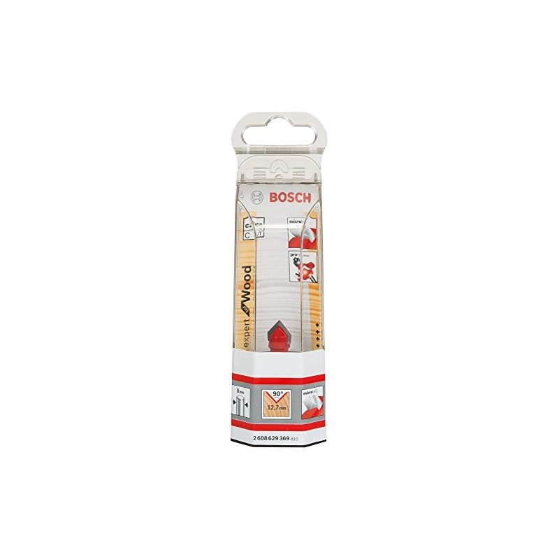 Bosch 2608629369 V-Grooving Cutter 12,7x10x8mm, Red/Silver