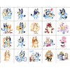 20 Pcs Bluey Temporary Tattoos Stickers Birthday Party Supplies Anime