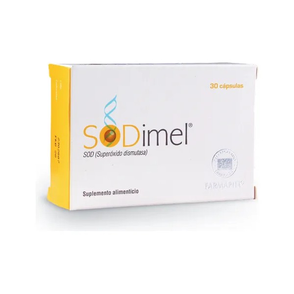 Sodimel Cápsulas Antioxidantes con SOD, Aminoácidos y Ceramidas, 30 pzs