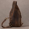 LUUFAN Men's Genuine Leather Sling Bag Chest Shoulder Backpack Crossbody