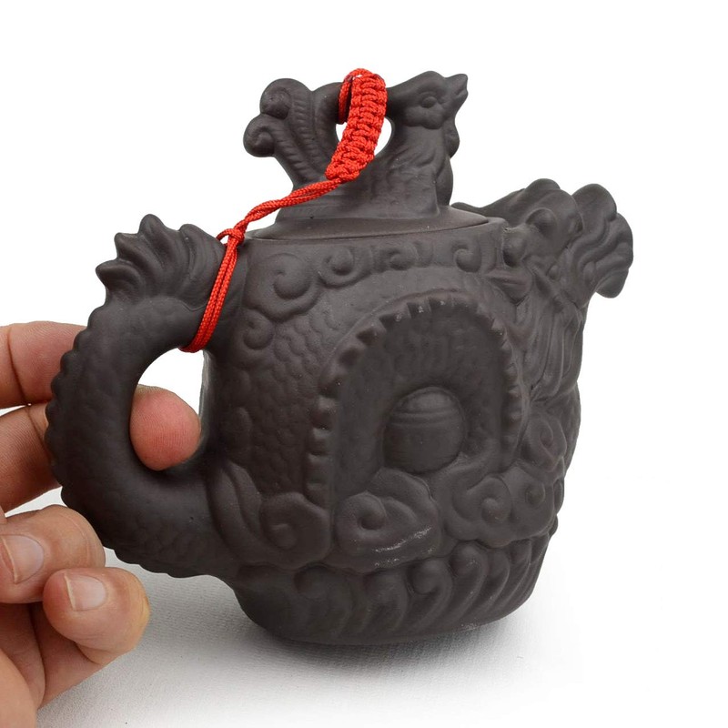 Teapot Chinese Dragon Phoenix Zisha Clay Gongfu Tea Pots Zini