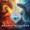 Dragon Urn Necklace 925 Sterling Silver Celtic Dragon Pendant Necklace