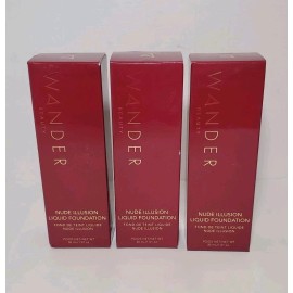 WANDER BEAUTY Nude Illusion Liquid Foundation, DEEP, 1 Fl Oz / 30 mL (PACK Of 3)