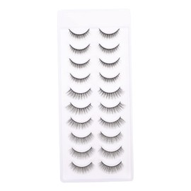 FRCOLOR 10 Pairs Women's False Lashes 3D Stage Eyelash Extension Set Dense Chemically Fiber Natural Look Makeup