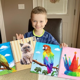 90shine 2PCS Sticker Books for Kids Ages 4-8 Pet Multicolor Themed Designs Party Gift Create 22 Pictures