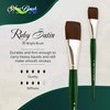 Silver Brush Ruby Satin Bright Short Handle Series 2502S Size
