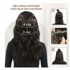 Clip In Human Hair Synthetic Full Head Hair Extension Highlights