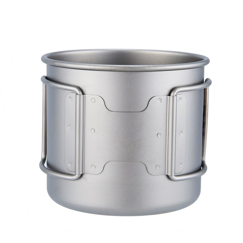 TOMSHOO 550ml Full Titanium Water Bottle with Extra Plastic Lid
