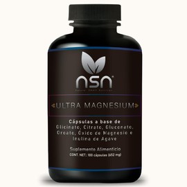 NSN | ULTRA MAGNESIO | 5 Magnesios en 1 | con OROTATO de Magnesio | Formulado por la Dra. Friné Velázquez | Glicinato, Citrato, Gluconato, Oxido | 100 cápsulas