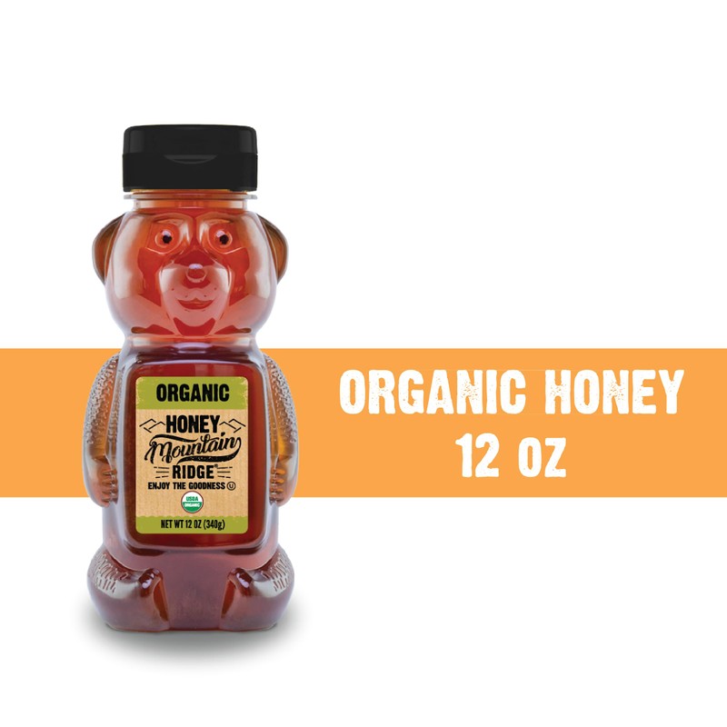 Mountain Ridge Organic Honey Bear (12oz Pack of 1)