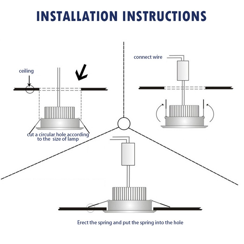 6000K AC90-265V LED Ceiling Light Downlight with Intelligent Radar Sensor