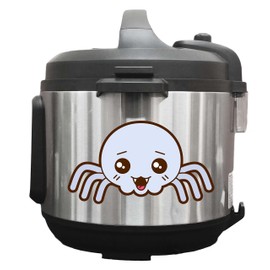 Menacingly Cute White Spider - 7 inch Vinyl Decals for Instant Pot Appliances