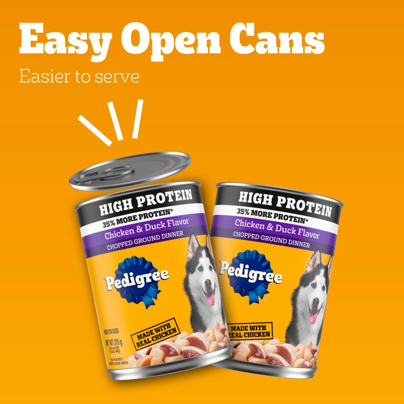 Pedigree High Protein Adult Soft Wet Dog Food, Chopped Chicken