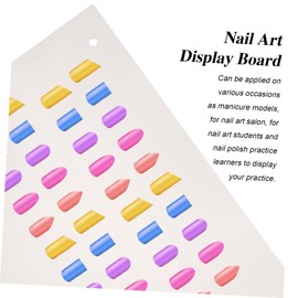 SAFIGLE 2Pcs Acrylic Nail Display Board False Nail Tip Showing Holder for Nail Art Design for Salons and Home Use for Color Blending and Mixing
