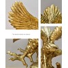 QUHUOYAO Golden Eagle Resin Ornaments Statue Modern Eagle Figurines Collection