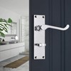 Infinity Decor Set of Polished Chrome Victorian Scroll Lever Door