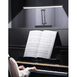 Vshinic Music Stand Light - 20" Piano Desk Lamp With 96 LEDs for Orchestra and Musicians - Onekey Stepless Dimming With Free Height Adjustment for Upright Piano