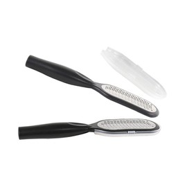 Baluue Foot Callus Remover Tool Cover Safe Dead Skin Remover Exfoliating Scrub Stainless Steel Plastic Black