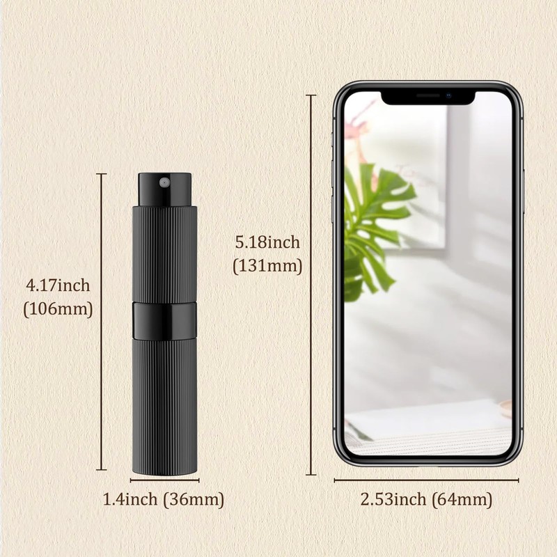 LISAPACK 8ml Stripe Perfume Atomizer Spray Bottle, 3pcs Travel Cologne