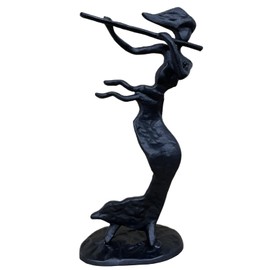 Waazai Passionate Love Iron Statue Affectionate Couple Art Sculpture Handcrafted Cast Iron Figurine Romantic Metal Ornament Abstract Modern Accents Home Office Decor (Style 9)