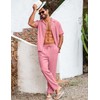 LecGee 2 Piece Outfits for Mens Tracksuit Shirt and Pants