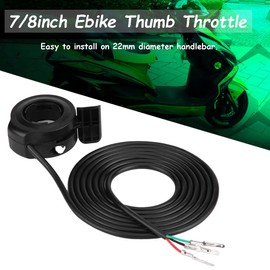 Butterfly Speed Control for Electric Bike Electric Scooters, 22mm Universal Throttle Speed Control Assembly with Hall Sensor Controller (24V/36V/48V/60V/72V)