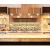 Blujellyfish Hexagon Gold Backsplash Tiles Metal Mosaic Tile Stainless Steel