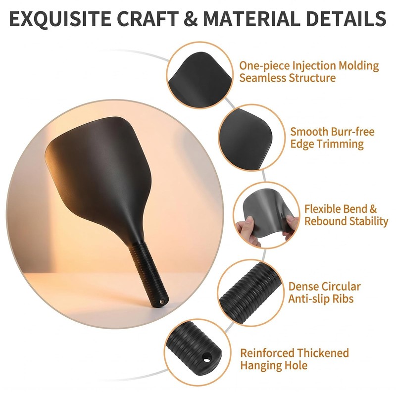 ASTRQLE Black Plastic Barber Salon Face Shield, Hand-Held Hairspray Shield,